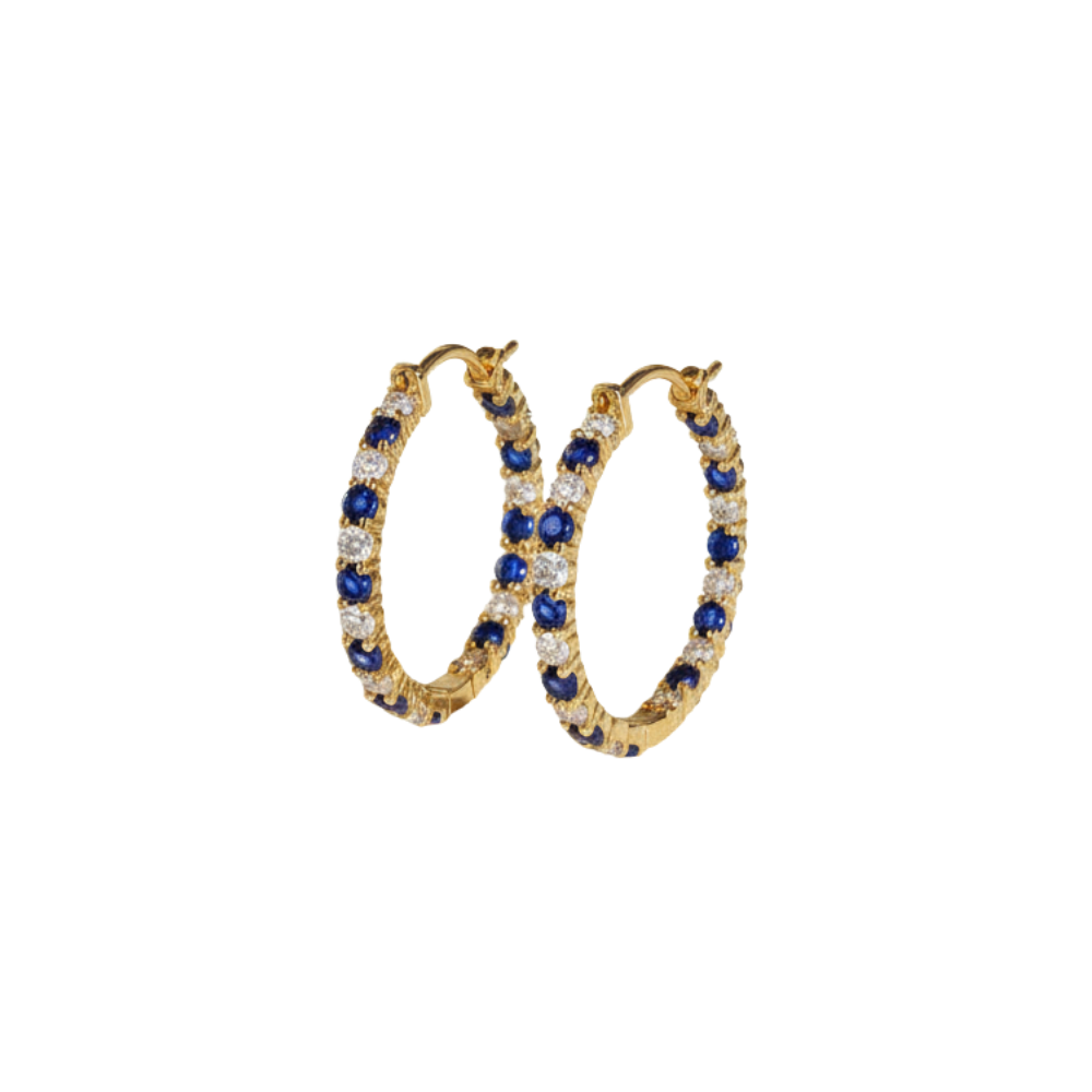 Azure Diamond Hoops