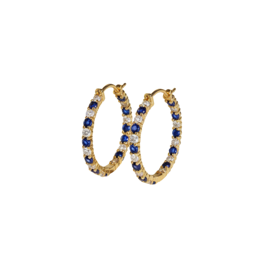 Azure Diamond Hoops
