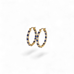 Azure Diamond Hoops