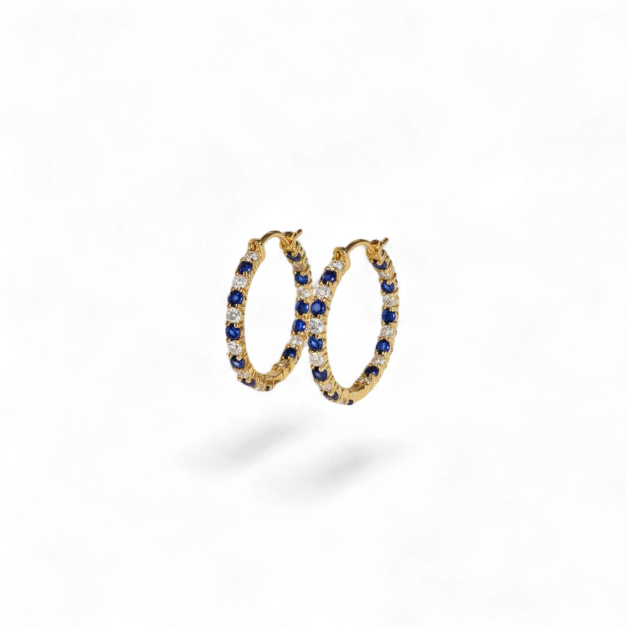 Azure Diamond Hoops