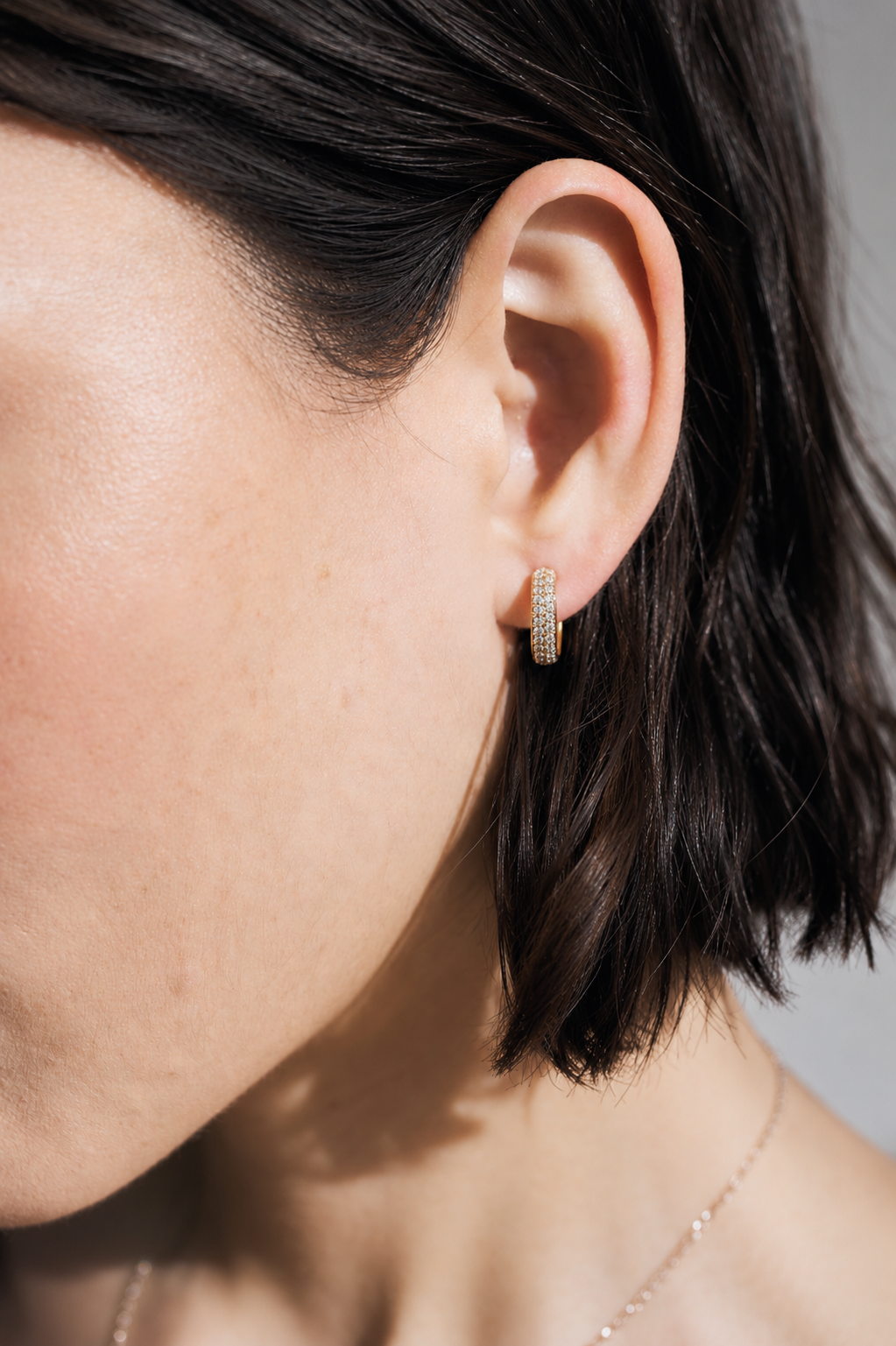 Diamond Hoop Earrings