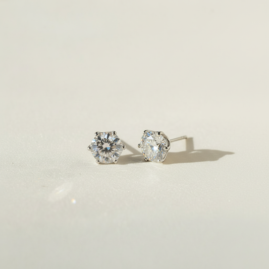 Classic Round Stud Earrings