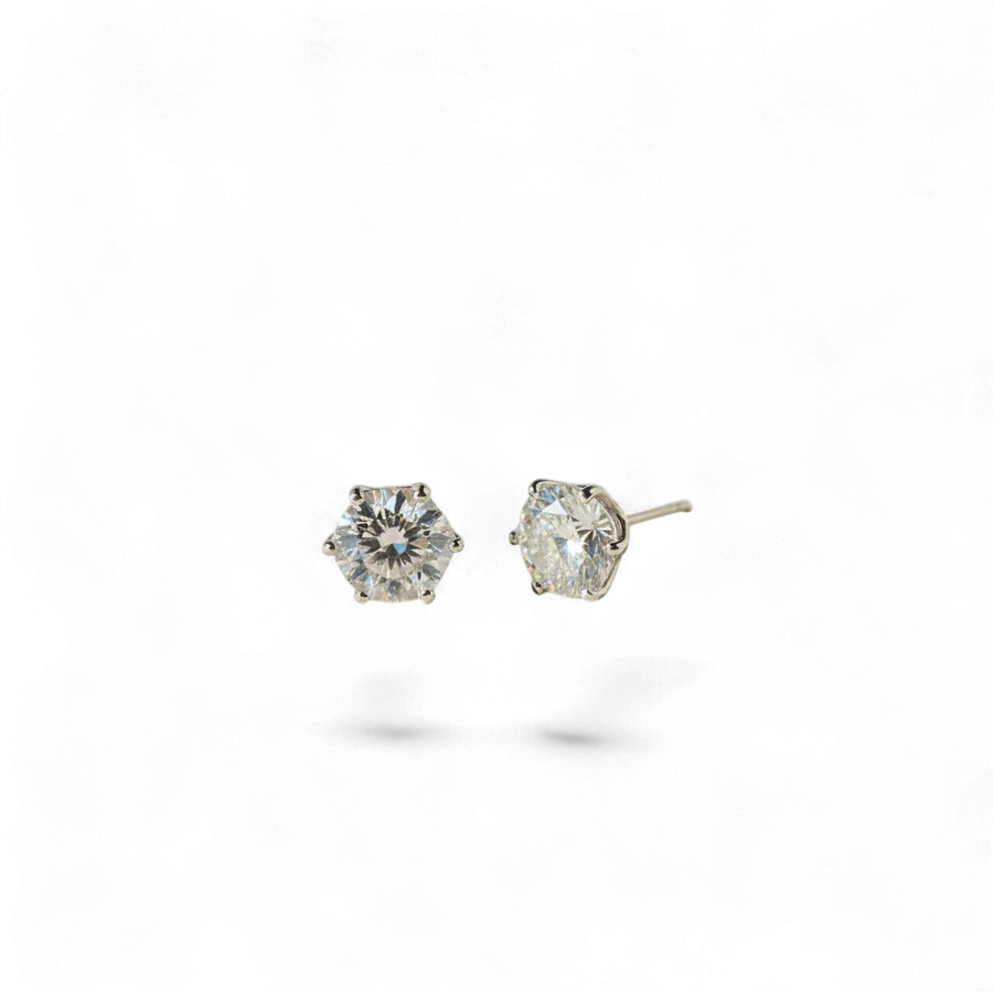 Classic Round Stud Earrings