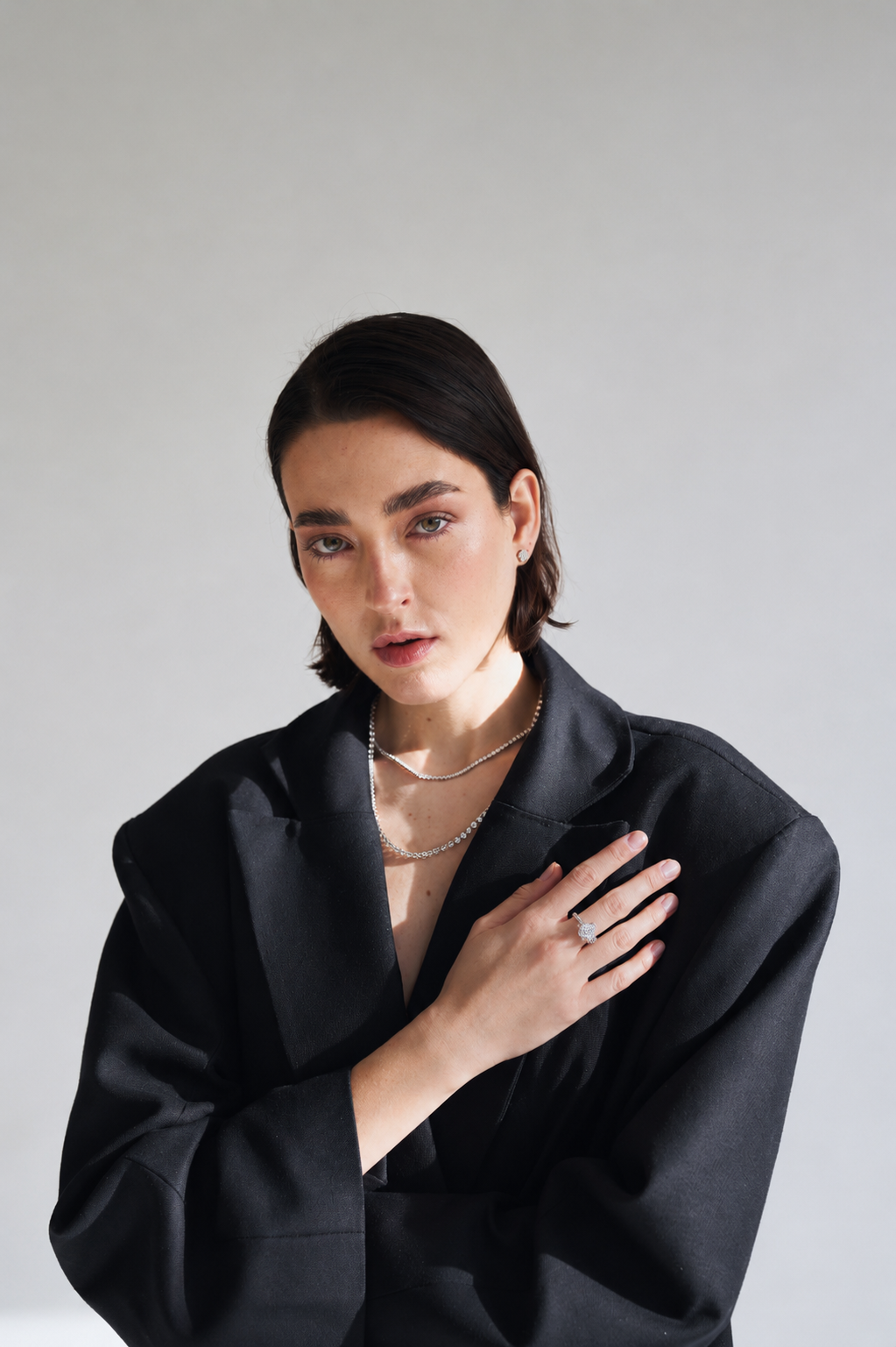 Elara Pear Pavé Ring