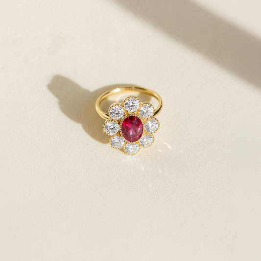 Ruby Rosette Ring