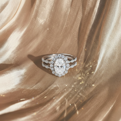 Celeste Oval Halo