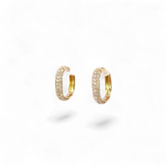 AVA & SSILAQUÉ white gold hoop earrings with pave-set diamonds