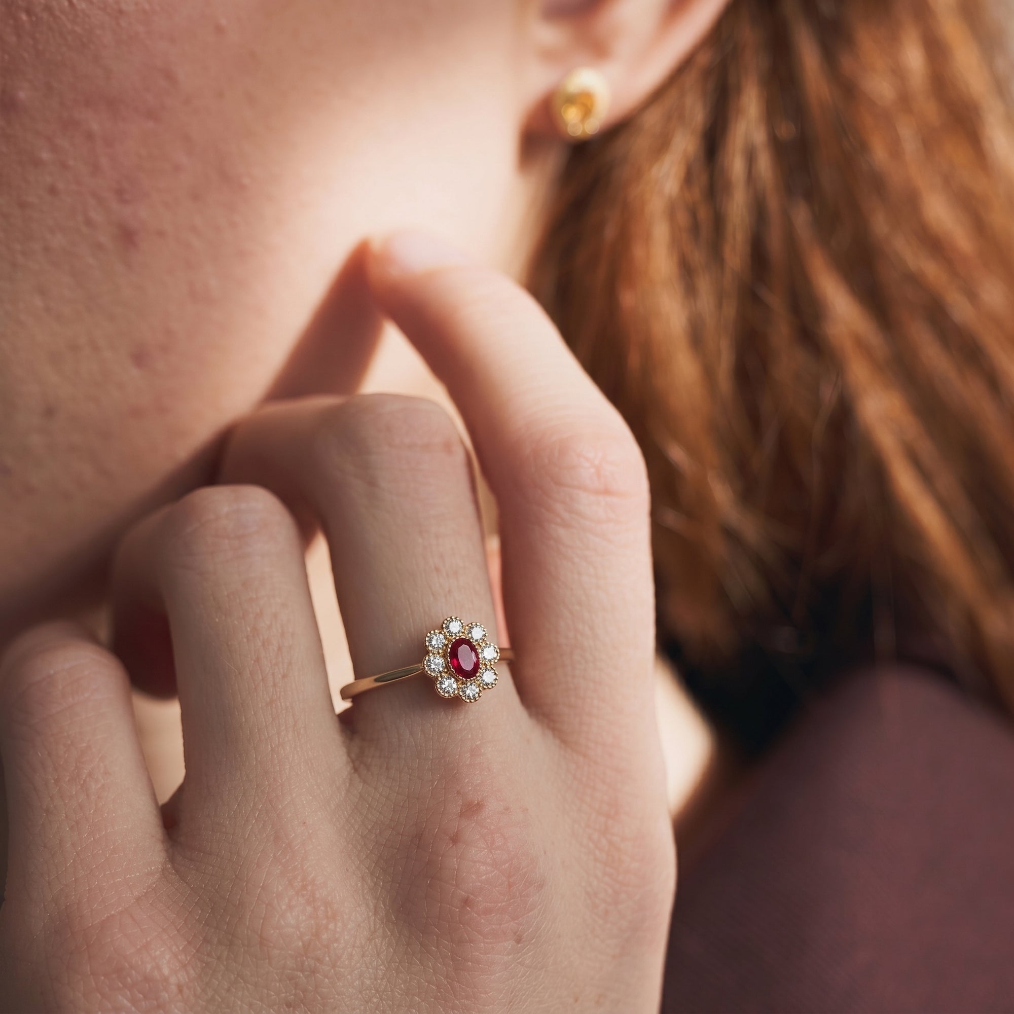 Ruby Rosette Ring